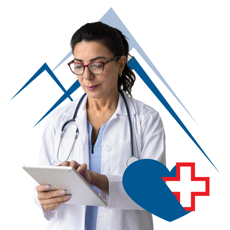 Two doctors collaborating on patient care